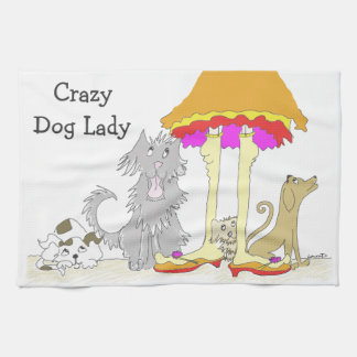 Alle processen tegen dierenwelzijn Crazy Dog Lady Theedoek