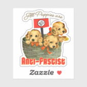 Alle Puppies zijn antifascistisch Sticker (Vel)