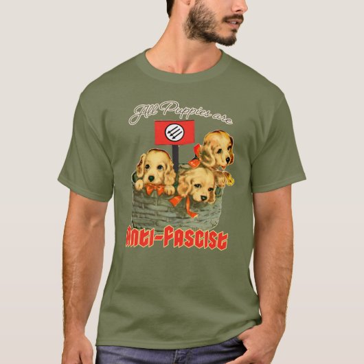 Alle Puppies zijn antifascistisch T-shirt (Voorkant)