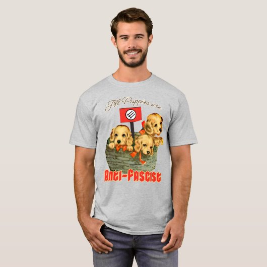 Alle Puppies zijn antifascistisch T-shirt (Voorkant volledig)
