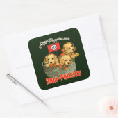 Alle Puppies zijn antifascistisch Vierkante Sticker (Envelop)