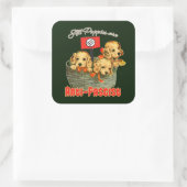 Alle Puppies zijn antifascistisch Vierkante Sticker (Tas)