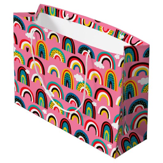 Alle Rainbows Gift Bag Groot Cadeauzakje (Achterkant Gekanteld)