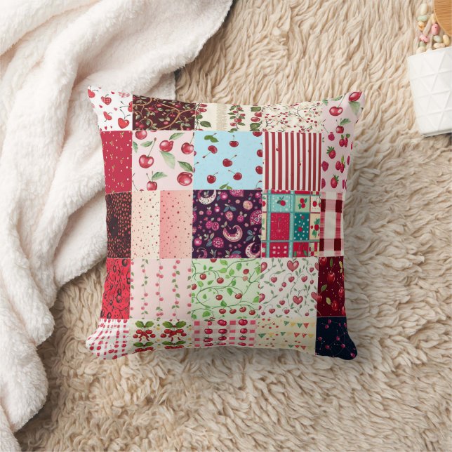 Alle Red Cherry Cheat Quilt Patroon 2025 Kussen (Deken)