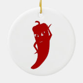 Alle Red Hot Pepper Diva Keramisch Ornament (Achterkant)