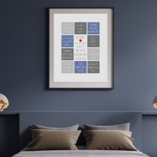 Alle redenen waarom ik van je hou. Redenen dat we Poster