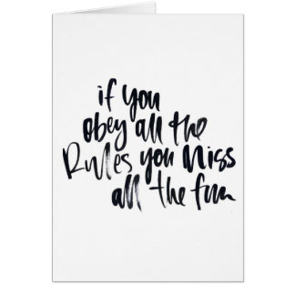 Alle regels die je mist, alle leuke kaarten