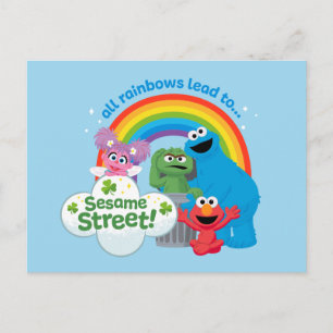 Alle regenbogen leiden naar Sesamstraat Briefkaart