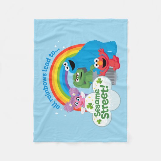 Alle regenbogen leiden naar Sesamstraat Fleece Deken (Voorkant)