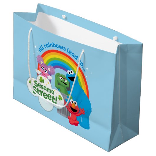 Alle regenbogen leiden naar Sesamstraat Groot Cadeauzakje (Voorkant Gekanteld)