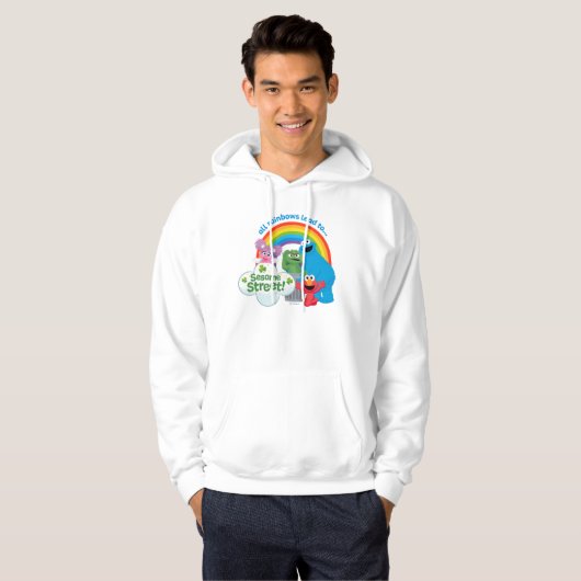 Alle regenbogen leiden naar Sesamstraat Hoodie (Voorkant volledig)