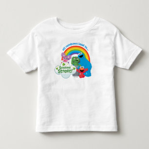 Alle regenbogen leiden naar Sesamstraat Kinder Shirts