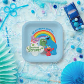 Alle regenbogen leiden naar Sesamstraat Papieren Bordje (Feest)