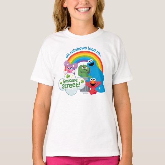 Alle regenbogen leiden naar Sesamstraat T-shirt (Voorkant)
