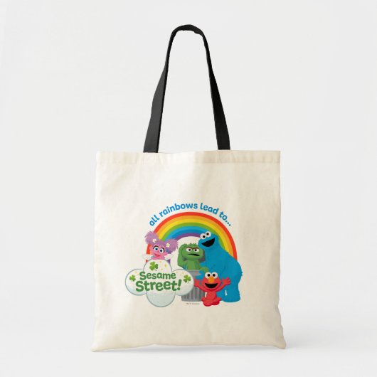 Alle regenbogen leiden naar Sesamstraat Tote Bag (Voorkant)