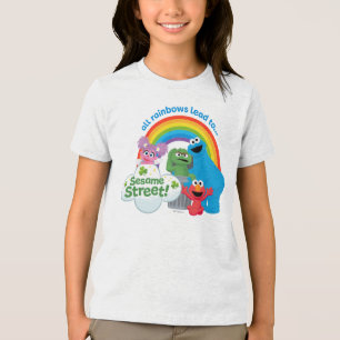 Alle regenbogen leiden naar Sesamstraat Tri-Blend Shirt