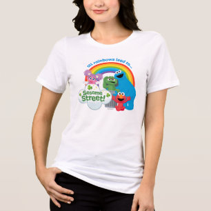 Alle regenbogen leiden naar Sesamstraat Tri-Blend Shirt