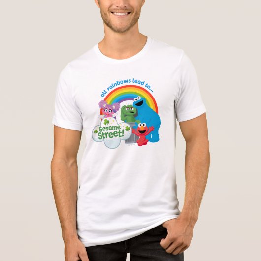 Alle regenbogen leiden naar Sesamstraat Tri-Blend Shirt (Voorkant)