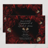 Alle rode rozen en donkere Verlovingen Kaart (Voorkant / Achterkant)