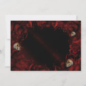Alle Rode Rozen & Schedels Donker Bloemengeburtsta Kaart (Achterkant)