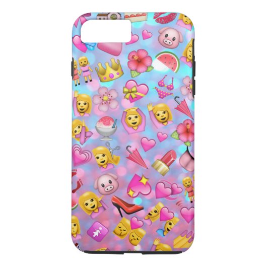 Alle Roze Meisjes Emoji Collage Patroon Case-Mate iPhone Case (Achterkant)