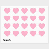 Alle roze niets behalve kleurenroze hart sticker (Vel)