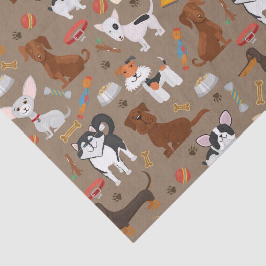 Alle Schattigee Honden Tissuepapier (Detail)