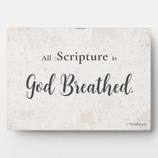 Alle Schrift is door God ingegeven — Plaque voor t Fotoplaat