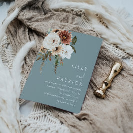 Alle seizoenen Boho Floral bruiloft Kaart