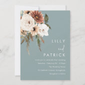 Alle seizoenen Boho Floral bruiloft Kaart (Voorkant)