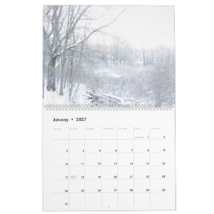 Alle seizoenen landschaps- en bloemencalender kalender