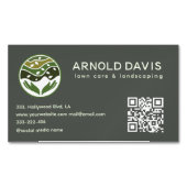 Alle seizoenen moderne gazon zorg en landschapsarc magnetisch visitekaartje (Voorkant)