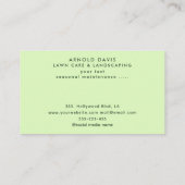 Alle seizoenen moderne gazon zorg en landschapsarc visitekaartje (Achterkant)