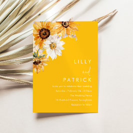 Alle seizoenen Zonneschijn Zonnebloemen bruiloft Kaart