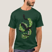 Alle slangendag Lucky Black Serpent in klaver T-shirt (Voorkant)