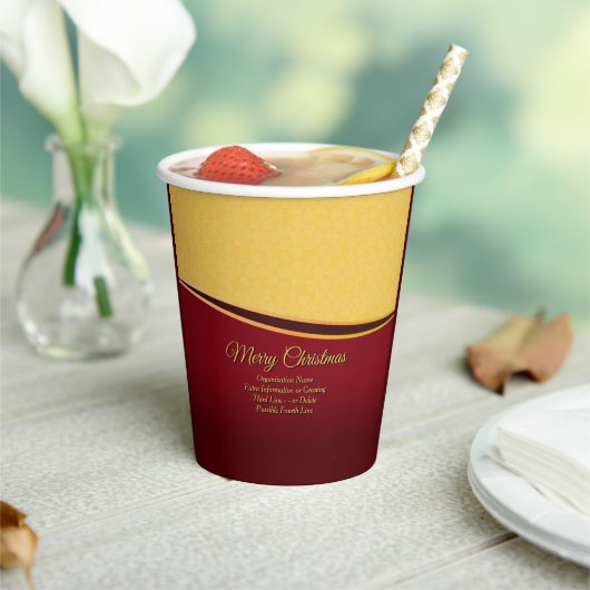 ALLE SMS-organisatie 20xx kerstfeest wijzigen Papieren Bekers (Insitu)