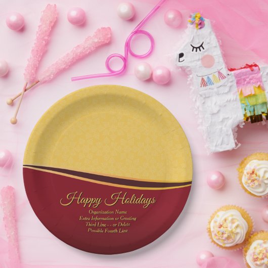 ALLE SMS-organisatie 20xx kerstfeest wijzigen Papieren Bordje (Feest)