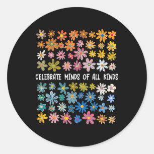 Alle soorten gedenkbeelden vieren ronde sticker