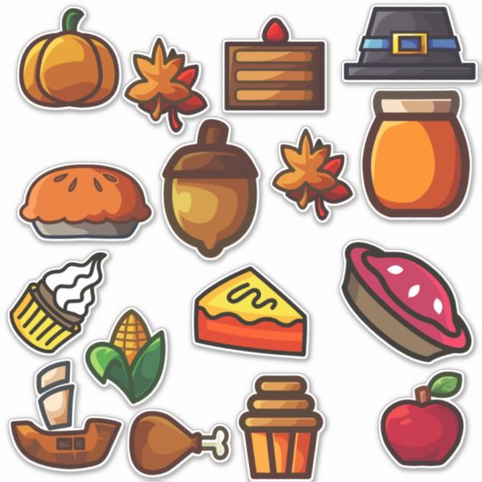 Alle soorten voedsel sticker (Voorkant)