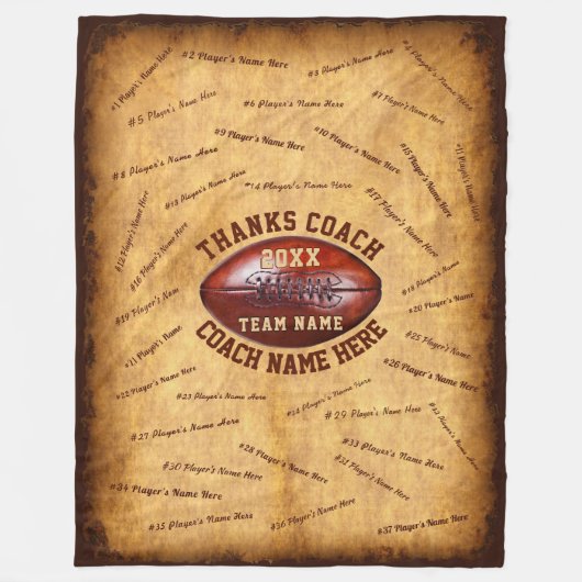 Alle Spelers NAMEN de Ideeën van het Cadeauvat van Fleece Deken (Voorkant)