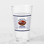 Alle Spelers Namen Foto Football Coach Gift Ideas Glas (Voorkant)