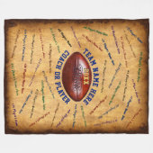 Alle spelers, persoonlijke Football coachcadeautje Fleece Deken (Voorkant (Horizontaal))