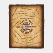 ALLE spelers, team, coach naam honkbal coach gesch Fleece Deken (Voorkant)