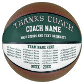 Alle spelers, teamkleuren op Basketball Coach-cade Mini Basketbal (Voorkant)