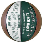 Alle spelers, teamkleuren op Basketball Coach-cade Mini Basketbal (Verticaal)