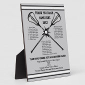 Alle spelersnaam Lacrosse Coach-cadeaus, teamkleur Fotoplaat (Zijkant)