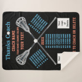 Alle spelnamen van de speler Lacrosse Coach geven  Sherpa Deken (Voorkant (horizontaal))