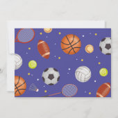 Alle Sport Blauw Verjaardagsfoto Football Voetbal Kaart (Achterkant)