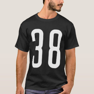 Alle Sport Fan Favoriet Wit Nummer 38 Jersey T-shirt