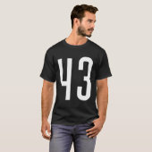 Alle Sport Fan Favoriet Wit Nummer 43 Jersey T-shirt (Voorkant volledig)